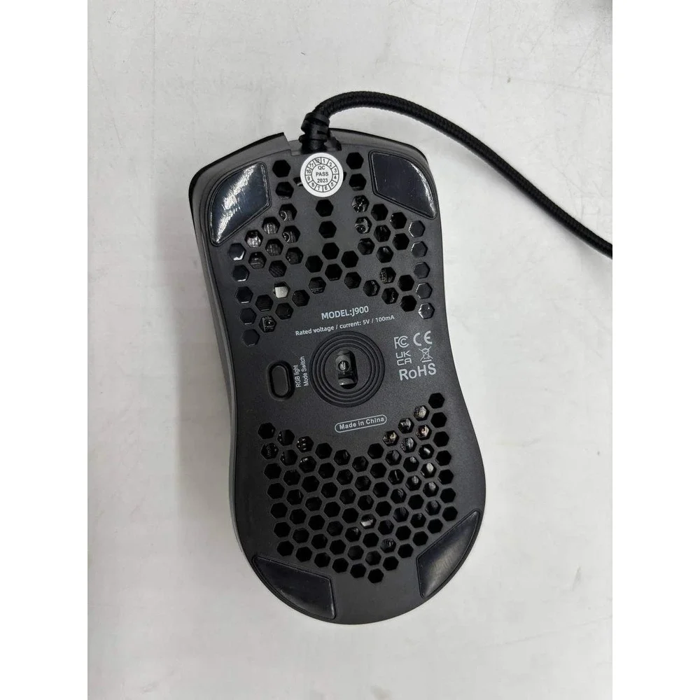 HYsj J900 RGB Lighting Programmable Gaming Mouse Honeycomb Design USB Wired